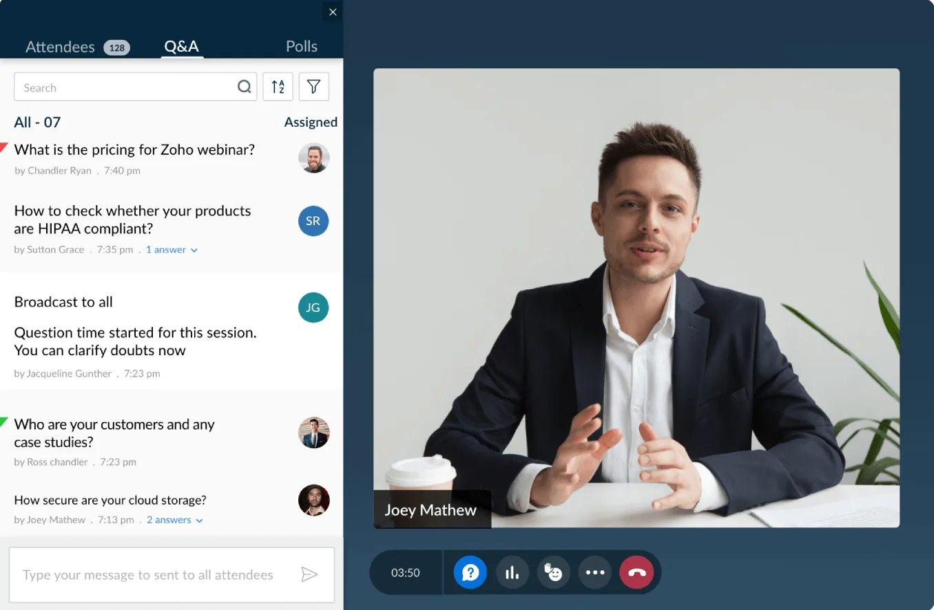 Zoho Webinar — Screenshots 2