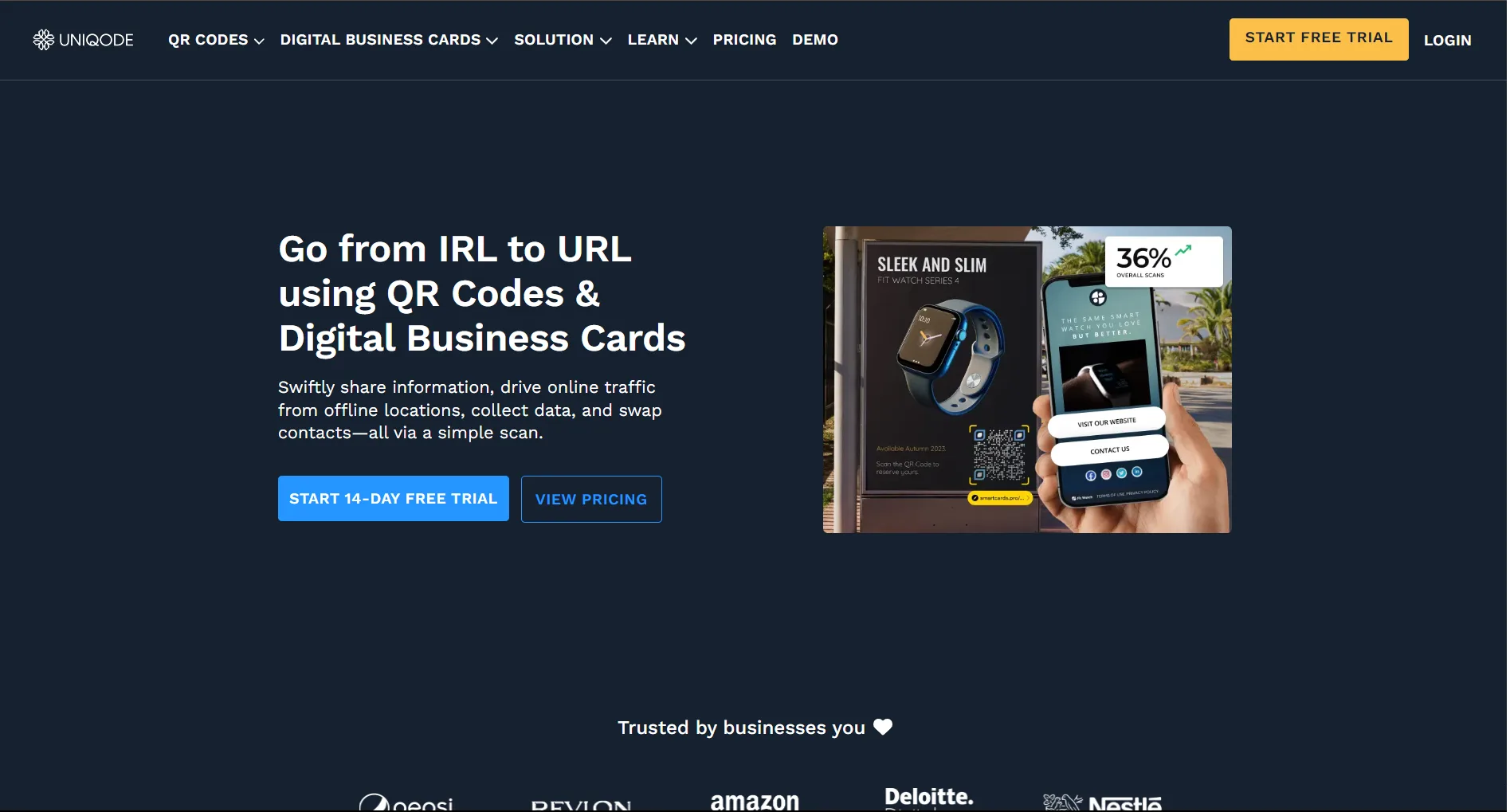 Uniqode — Go from IRL to URL using QR Codes & Digital Business Cards