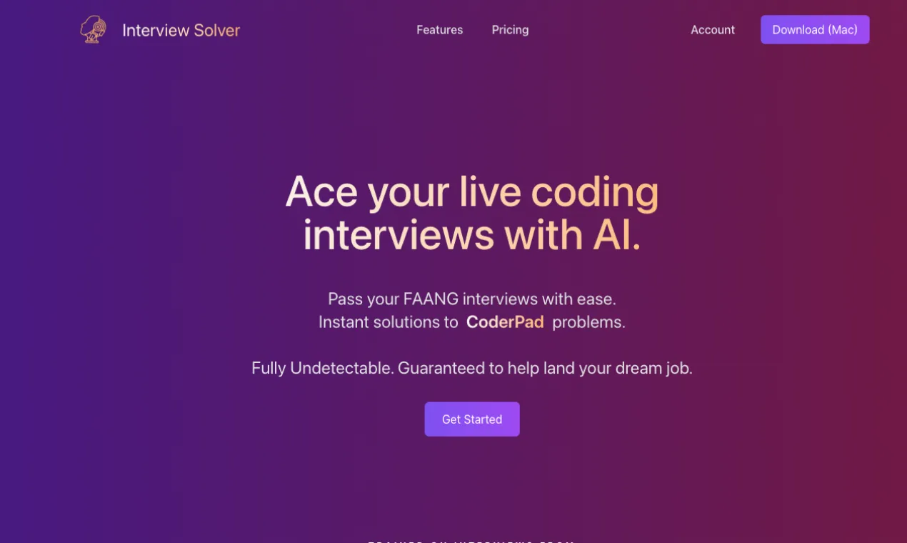 Interview Solver — Ace your live coding interviews with our AI Copilot
