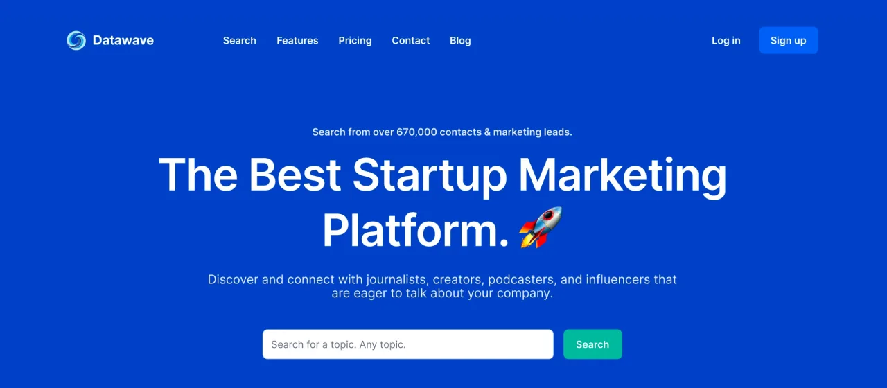 Datawave — Startup Marketing Platform