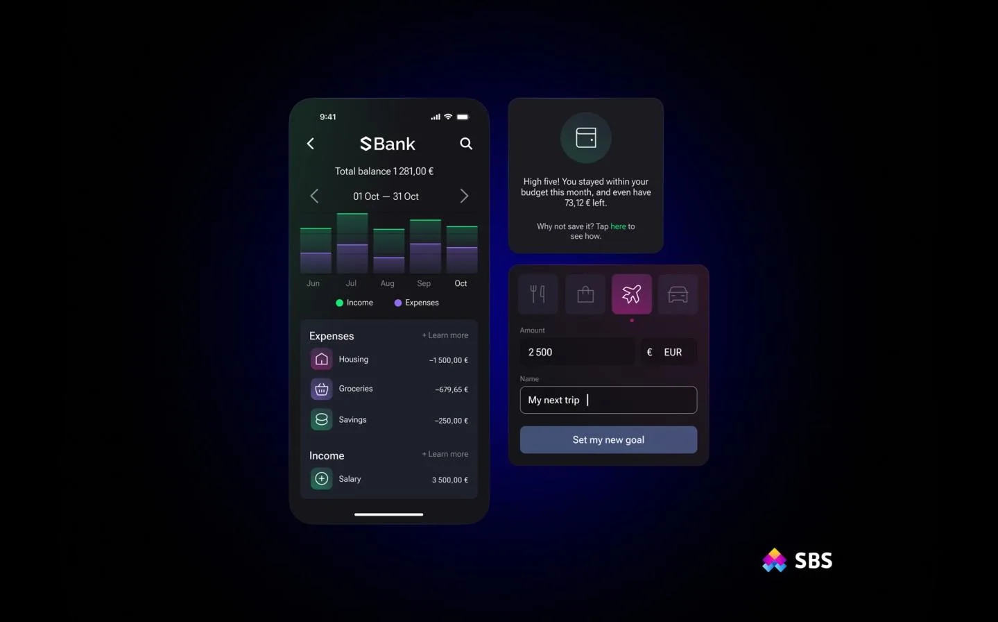 SBS Banking Platform — Screenshots 1