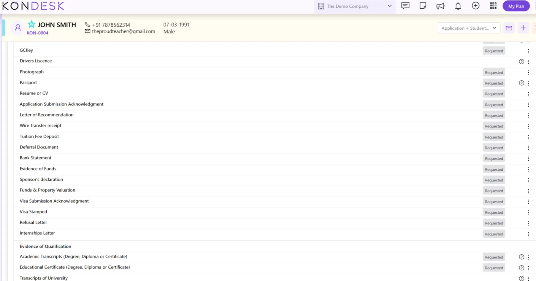 KONDESK — Screenshots 2