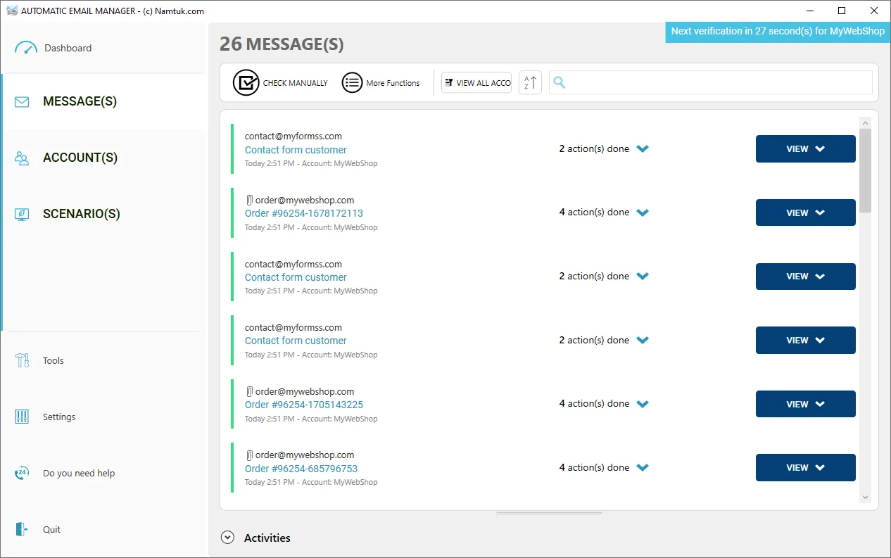 Automatic Email Manager — Automate repetitive tasks with your emails