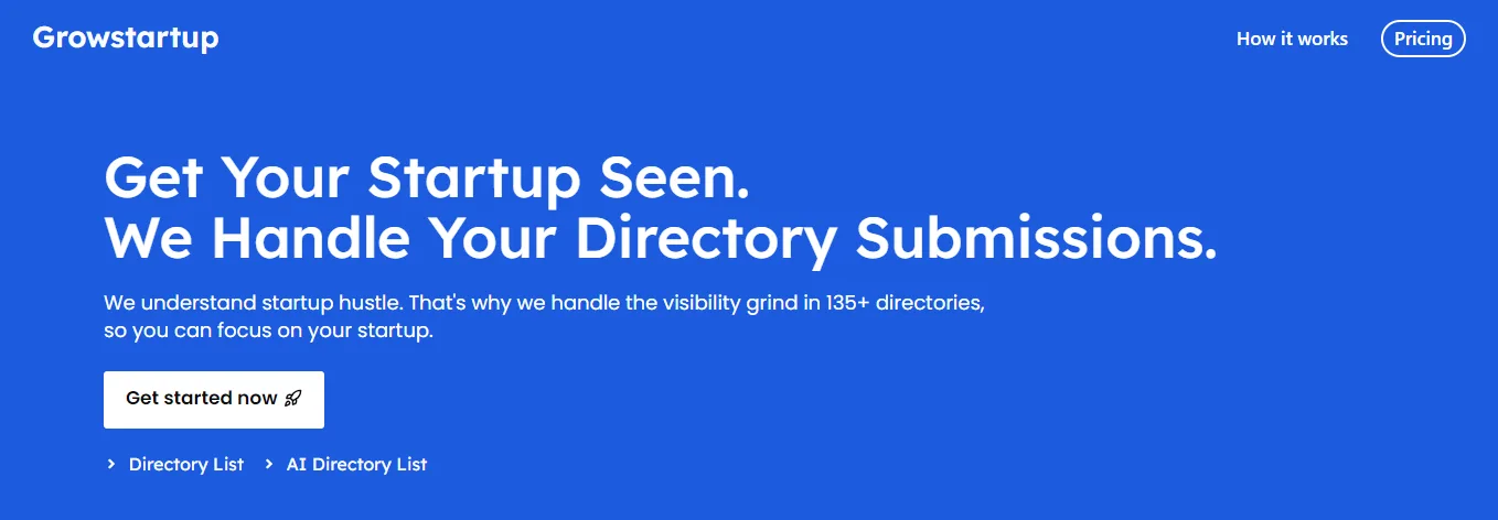 Growstartup — Directory Submission for startups.