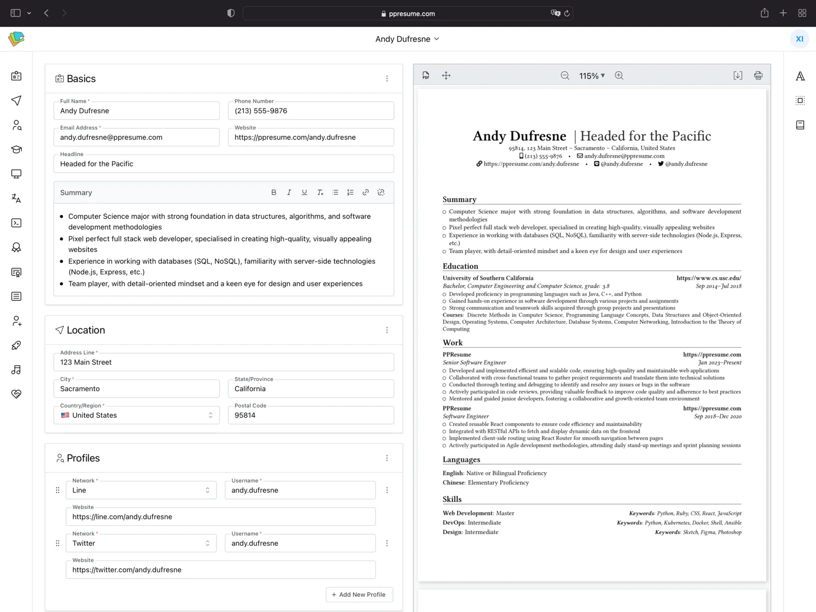 PPResume — Screenshots 1