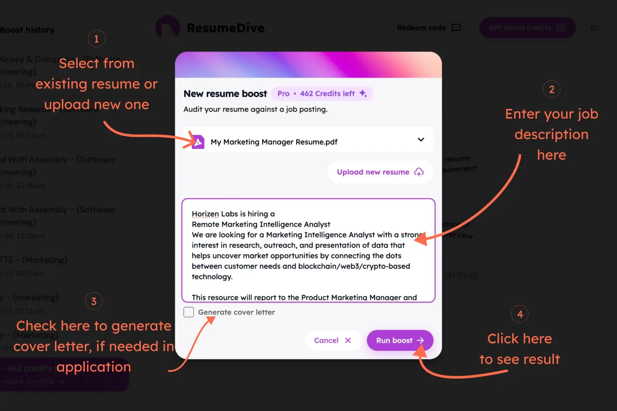 ResumeDive — Screenshots 2