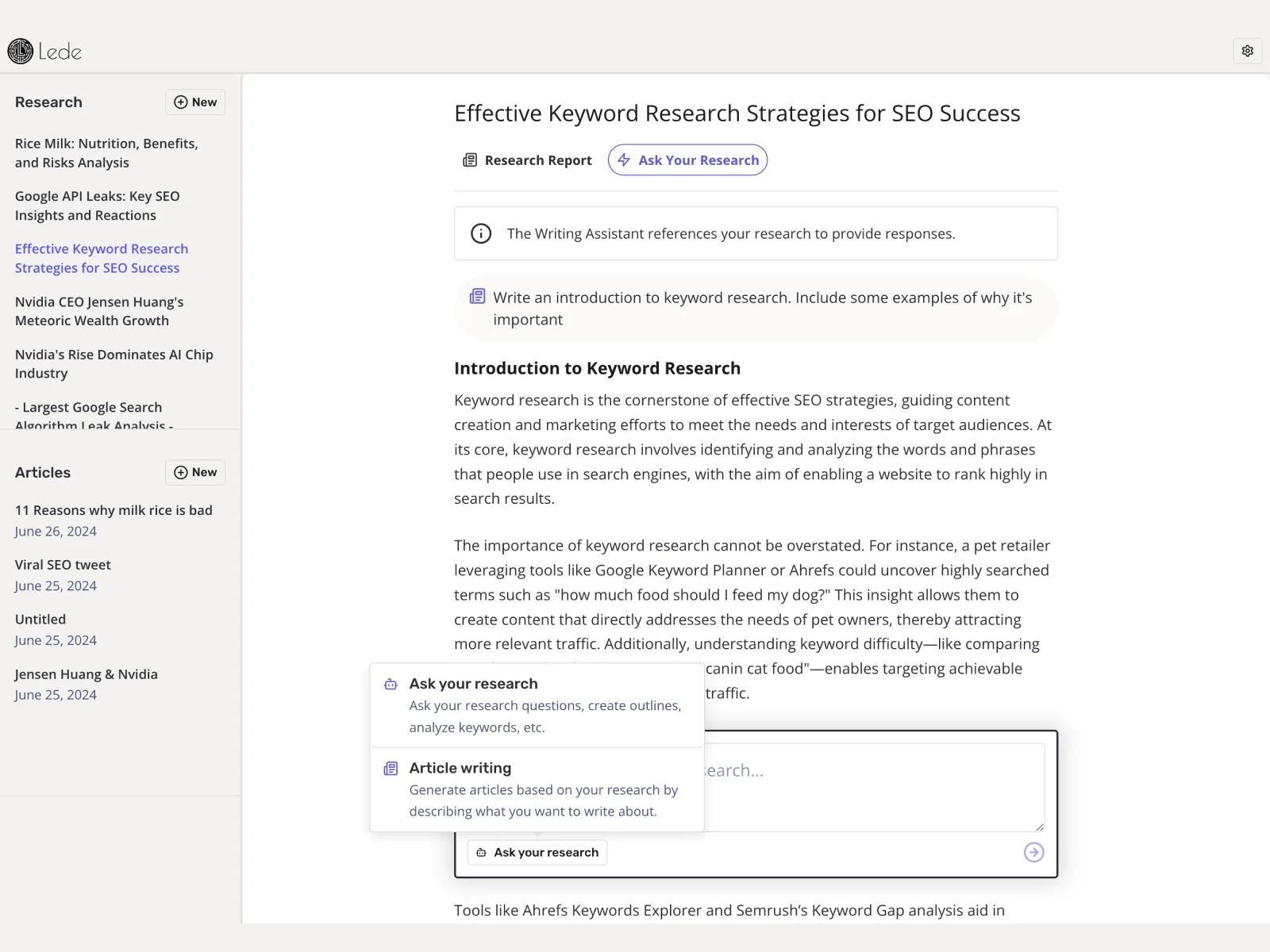 Lede — Screenshots 1
