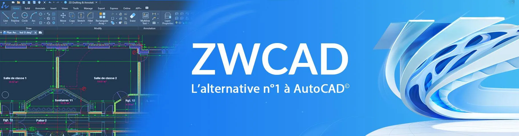 ZWCAD — le logiciel CAO complet, puissant et compétitif