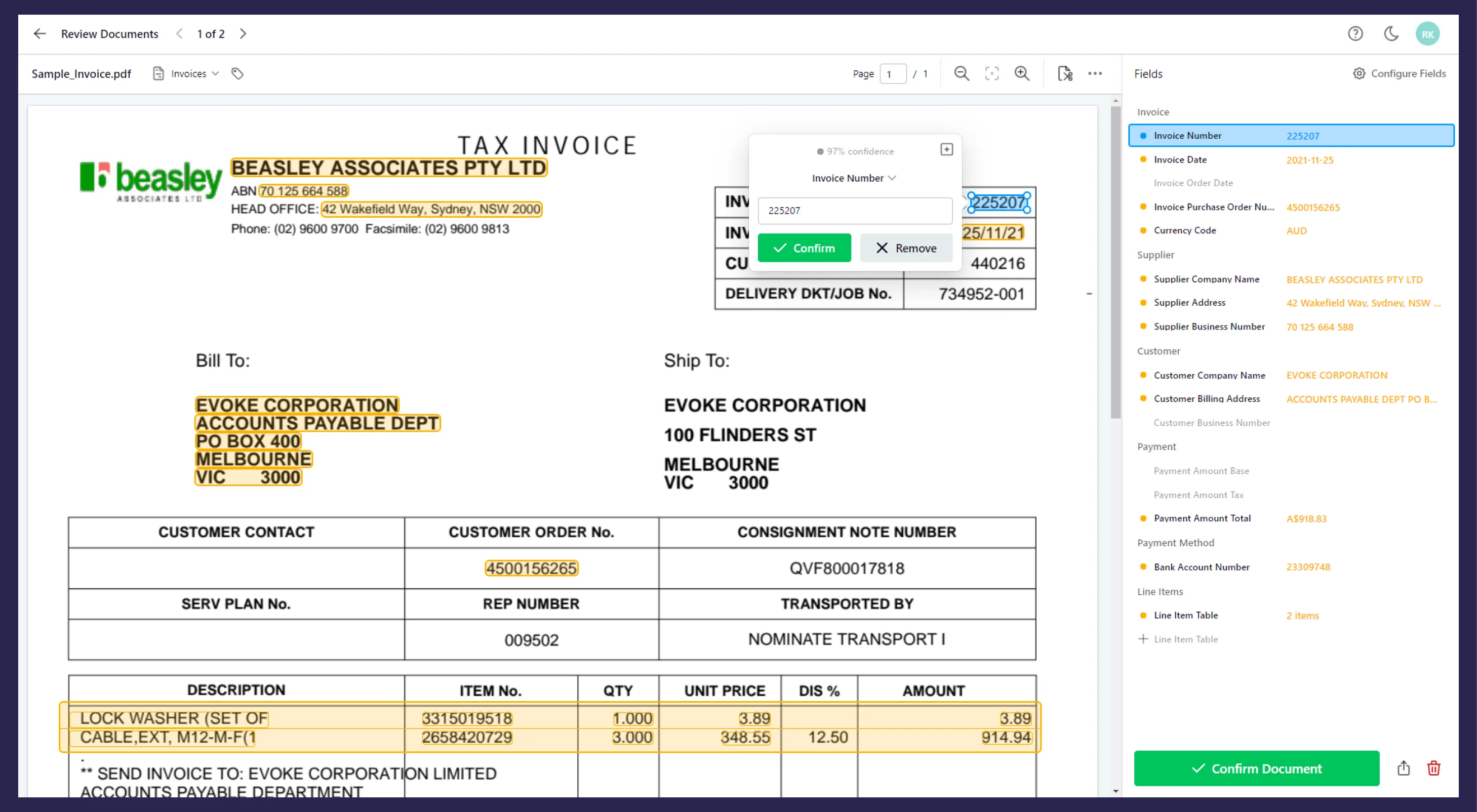 Affinda Accounts Payable — AI-powered Accounts Payable document automation.