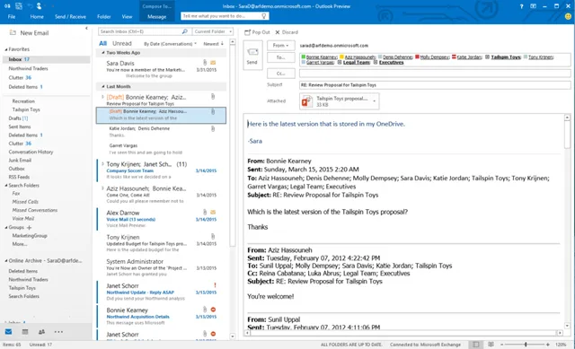 Exchange Online — Screenshots 2