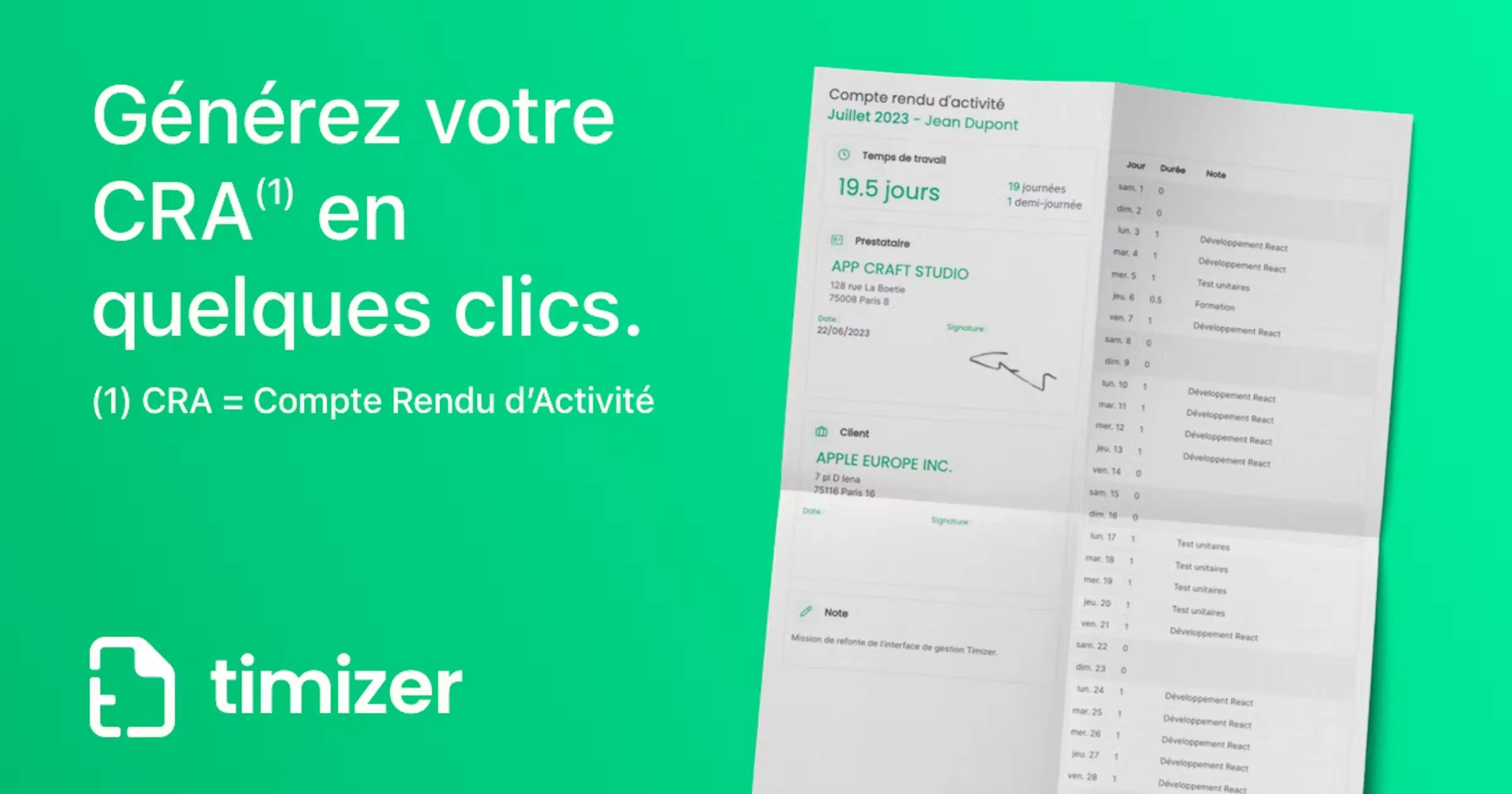 Timizer — Free online solution for management activity reports