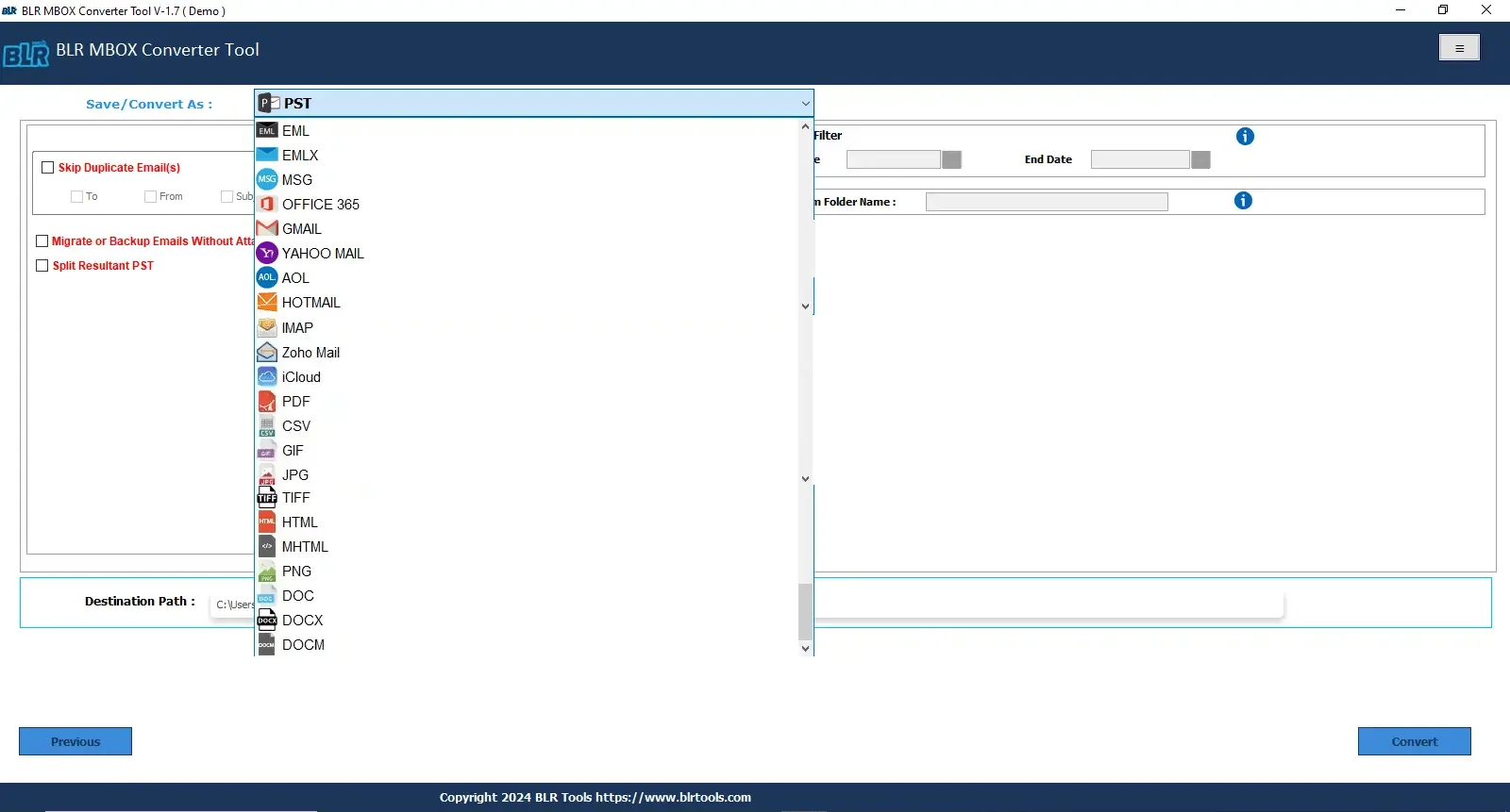 MBOX Exporter Converter Tool — Screenshots 2