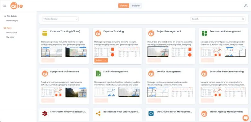 Aire — No-Code Business Apps Powered by AI