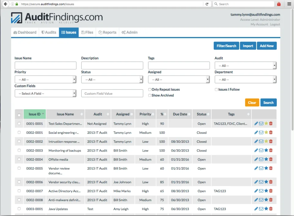 AuditFindings.com — Screenshots 2
