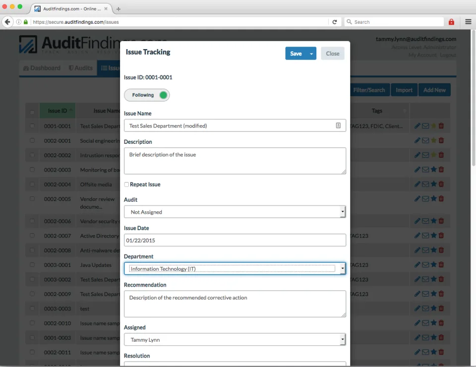AuditFindings.com — Screenshots 3