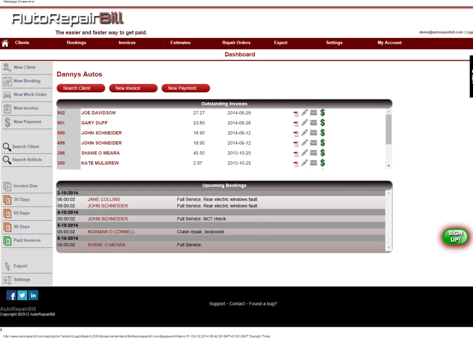 Auto Repair Bill — Screenshots 1