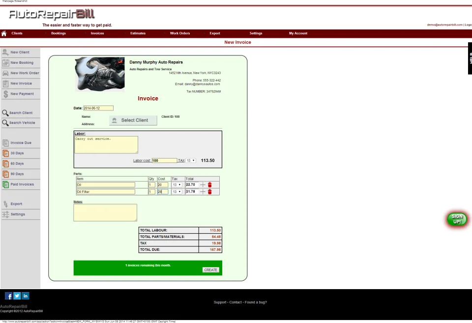 Auto Repair Bill — Screenshots 3