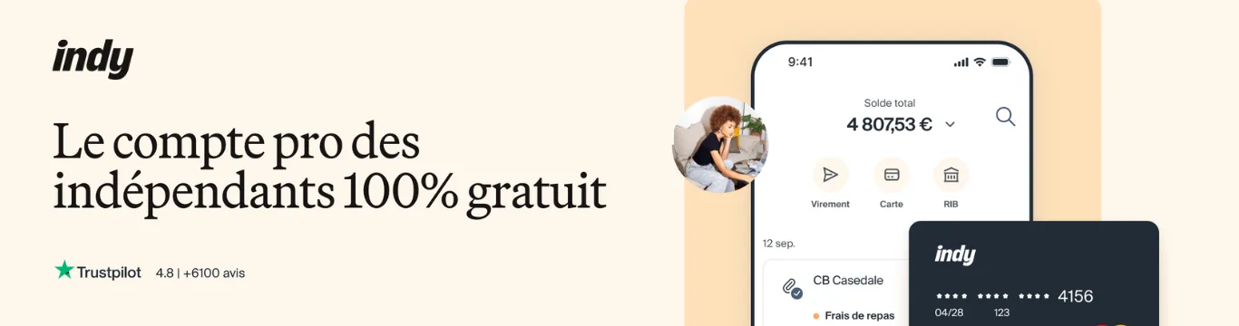 Indy Compte Pro  — Le compte professionnel pour indépendants vraiment gratuit