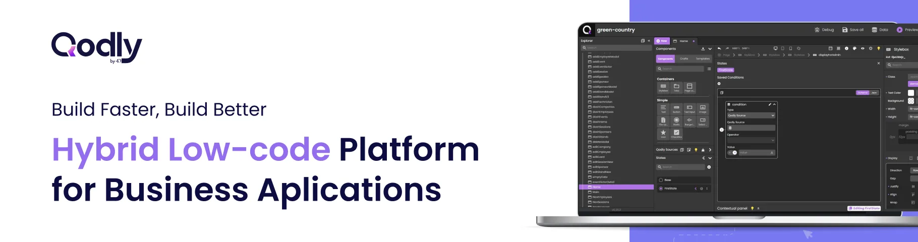 Qodly — Hybrid low-code platform for building web applications