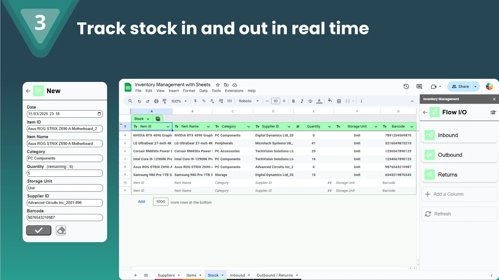 Inventory Management Sheets — Screenshots 4
