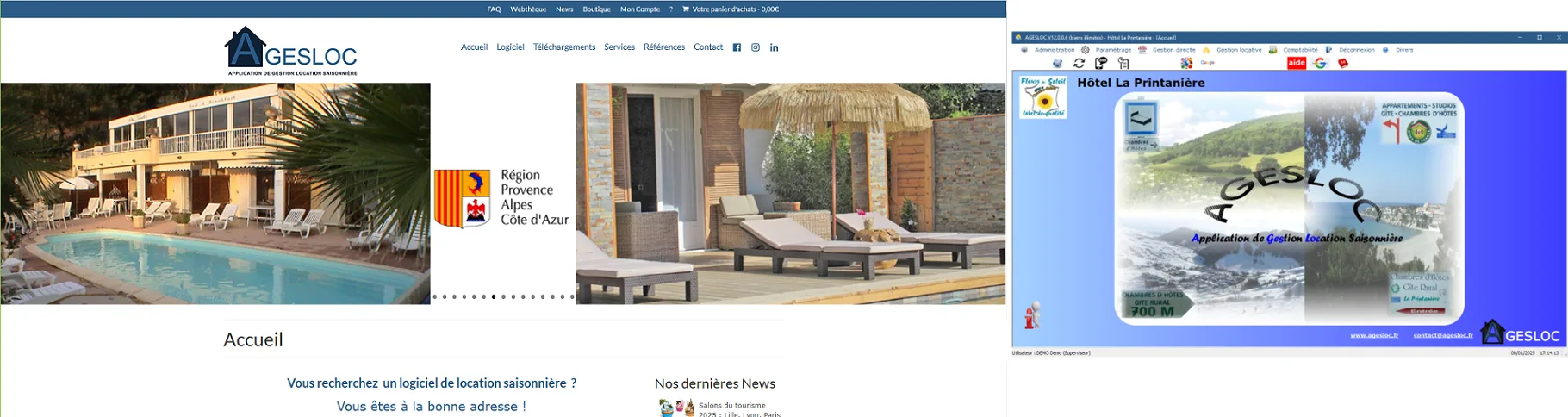 AGESLOC — logiciel de gestion de location saisonnière