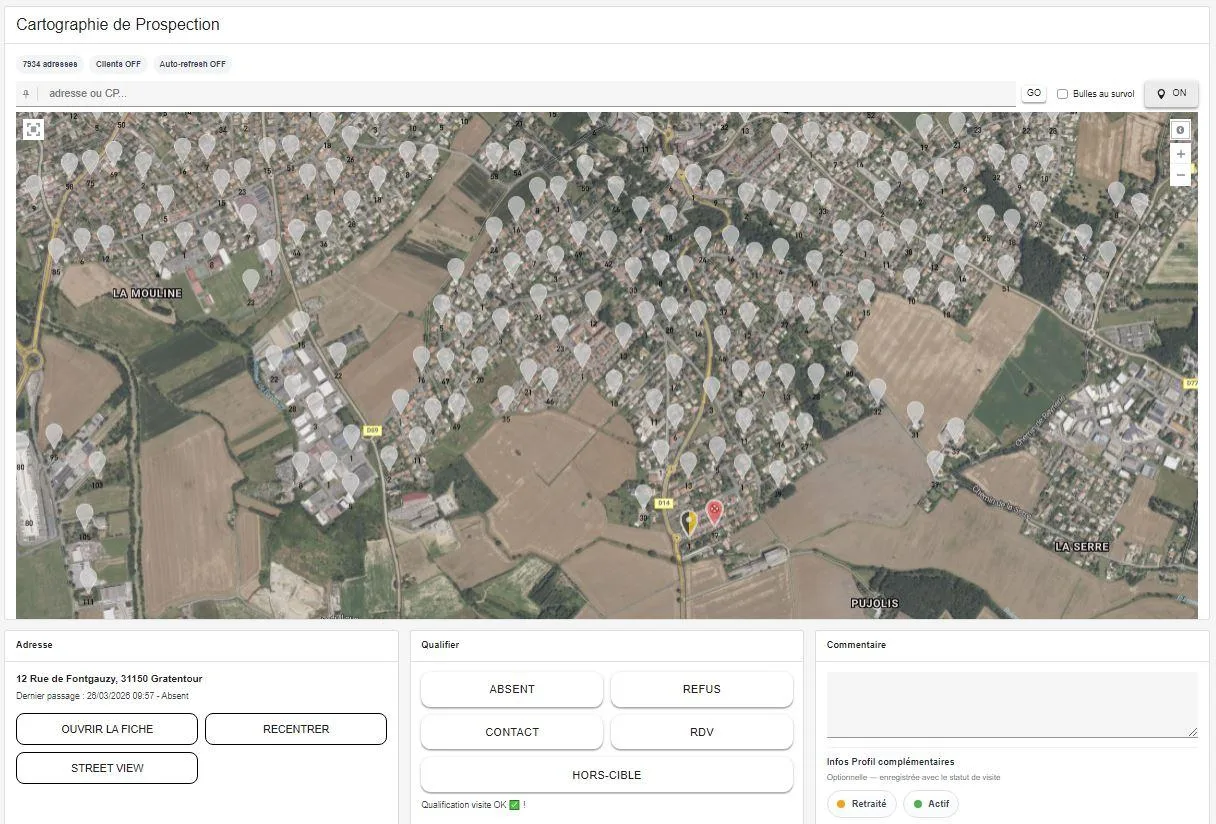 E-OPS Prospection Terrain — Logiciel de prospection terrain pour équipes commerciales