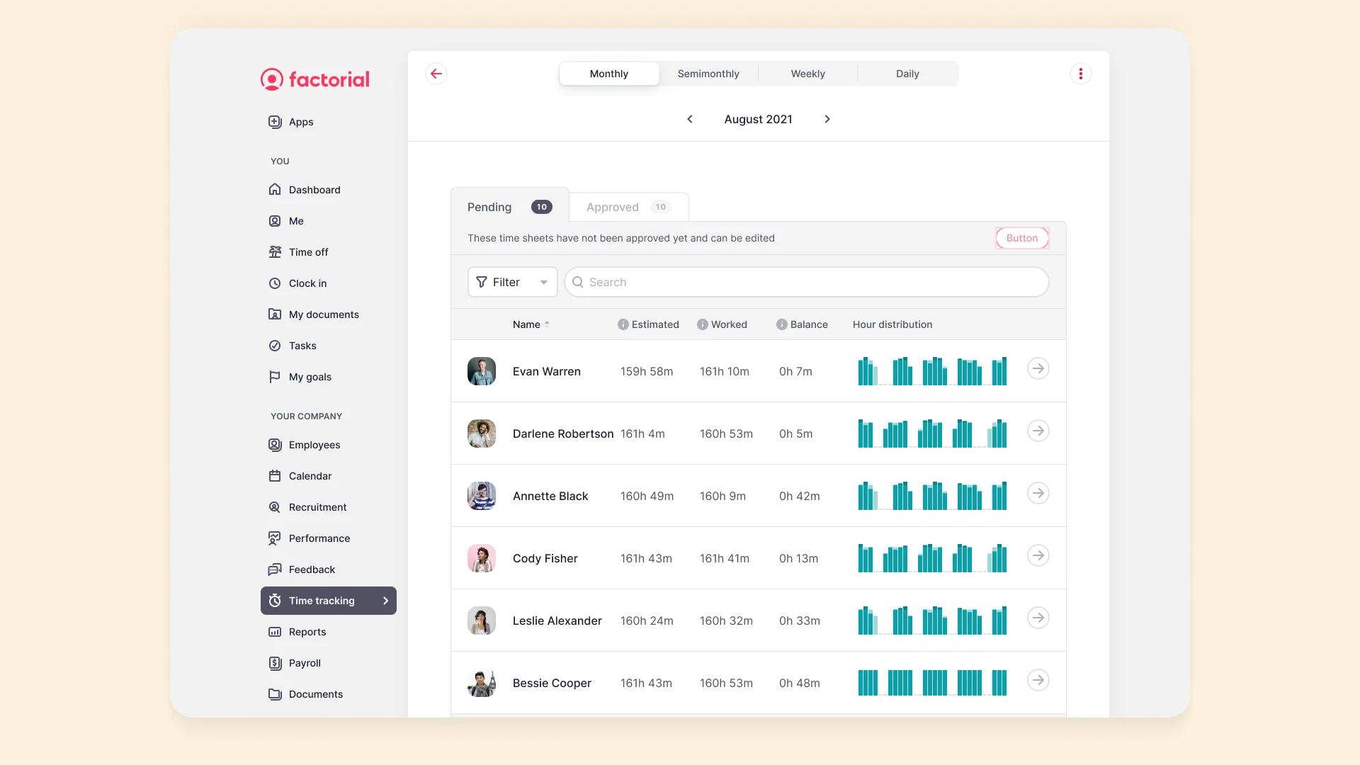 Factorial Gestione del Tempo — Screenshot 3
