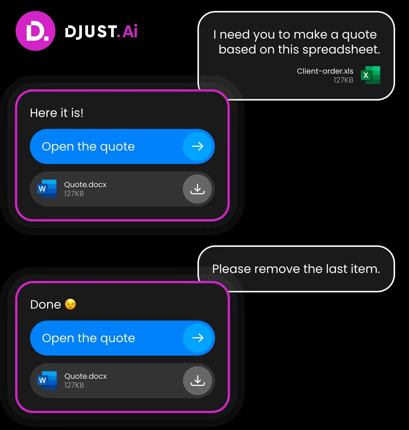 DJUST — Captures d'écran 1