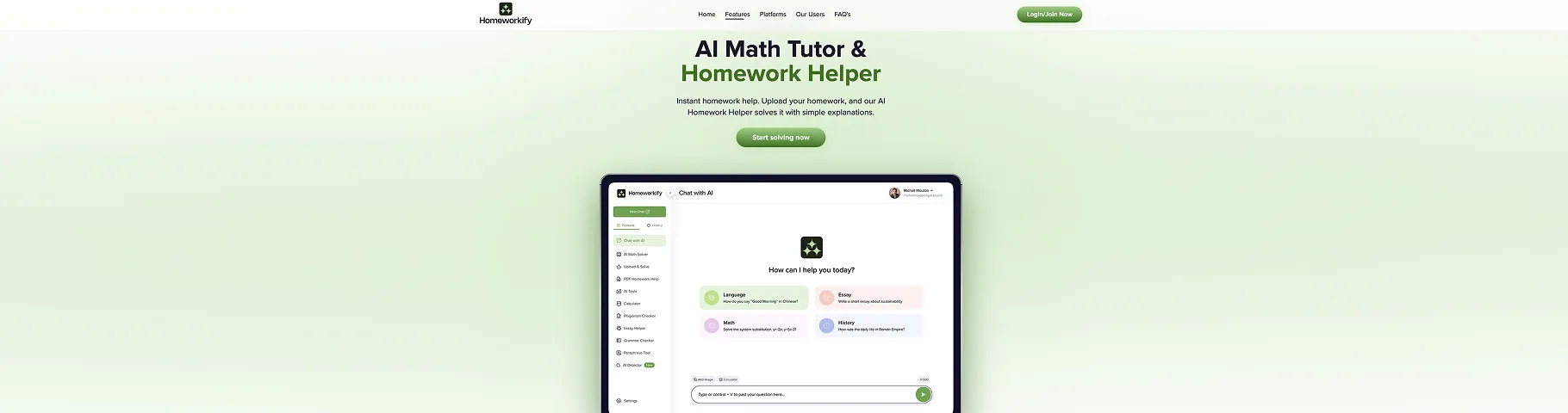 Homeworkify — AI-powered homework assistant helping students learn faster