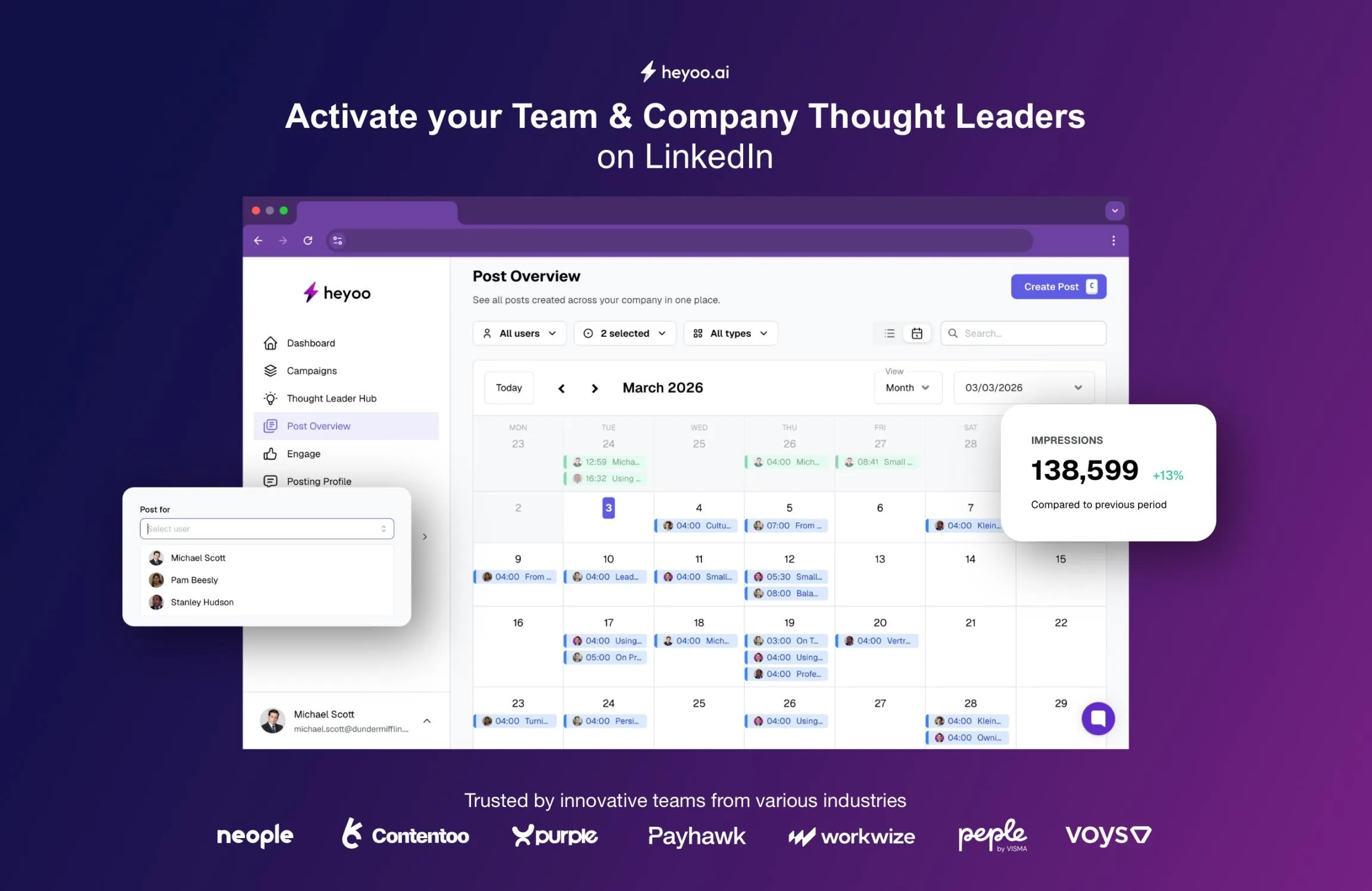 Heyoo.ai — Employee Advocacy and Thought Leadership for LinkedIn