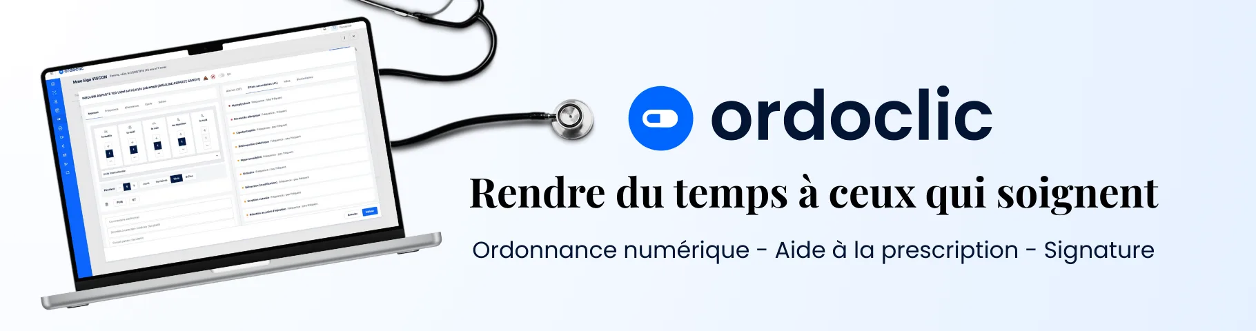Ordoclic — Logiciel d'aide à la prescription et Ordonnance numérique