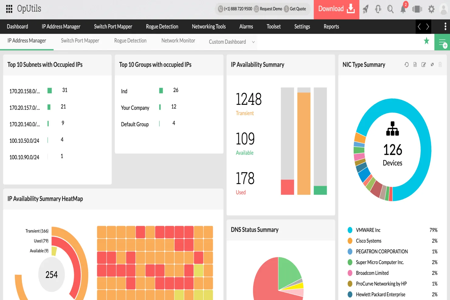 ManageEngine OpUtils — Screenshots 1