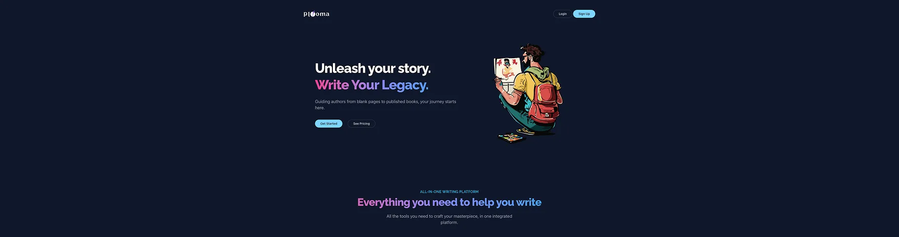 Plooma — Plan, write, and shape your novel