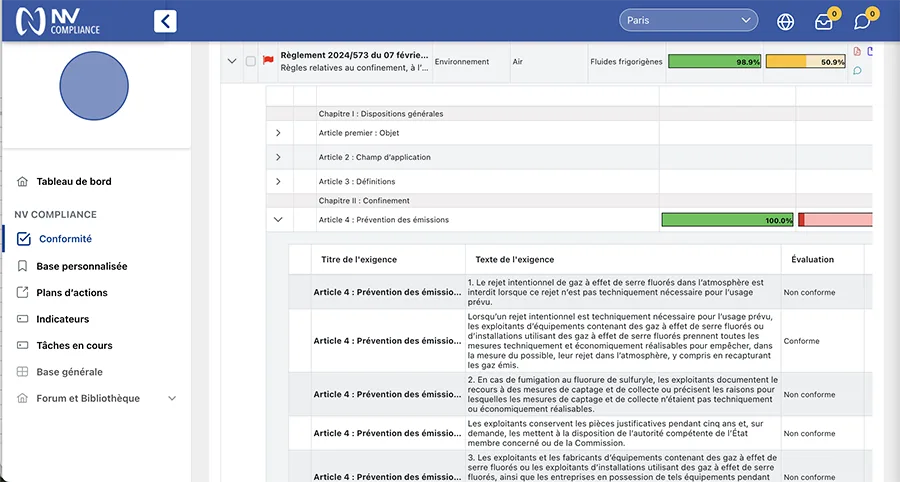 NV Compliance — Captures d'écran 4