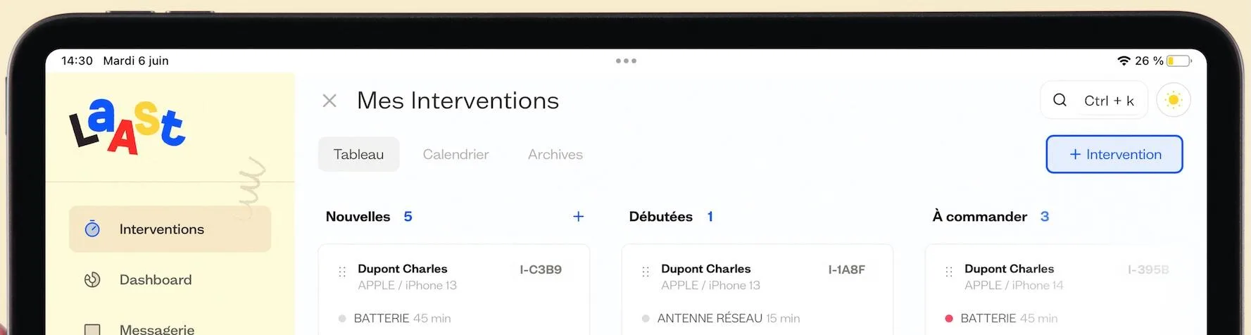 Laast.io — Logiciel tout-en-un pour gérer un atelier de réparation