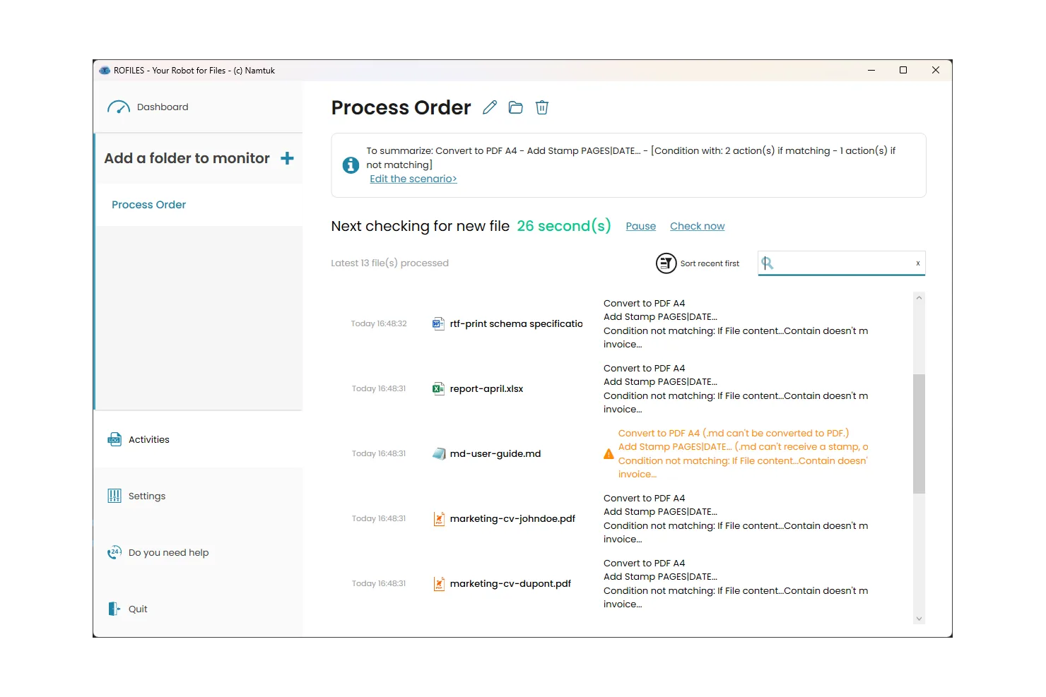 Rofiles — Robot for your files