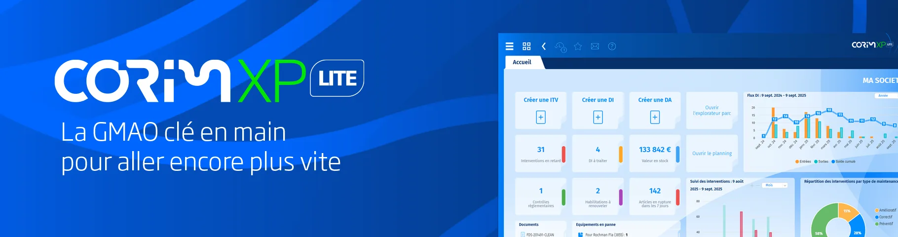 Corim XP Lite GMAO — Maintenance management: ultra-fast CMMS