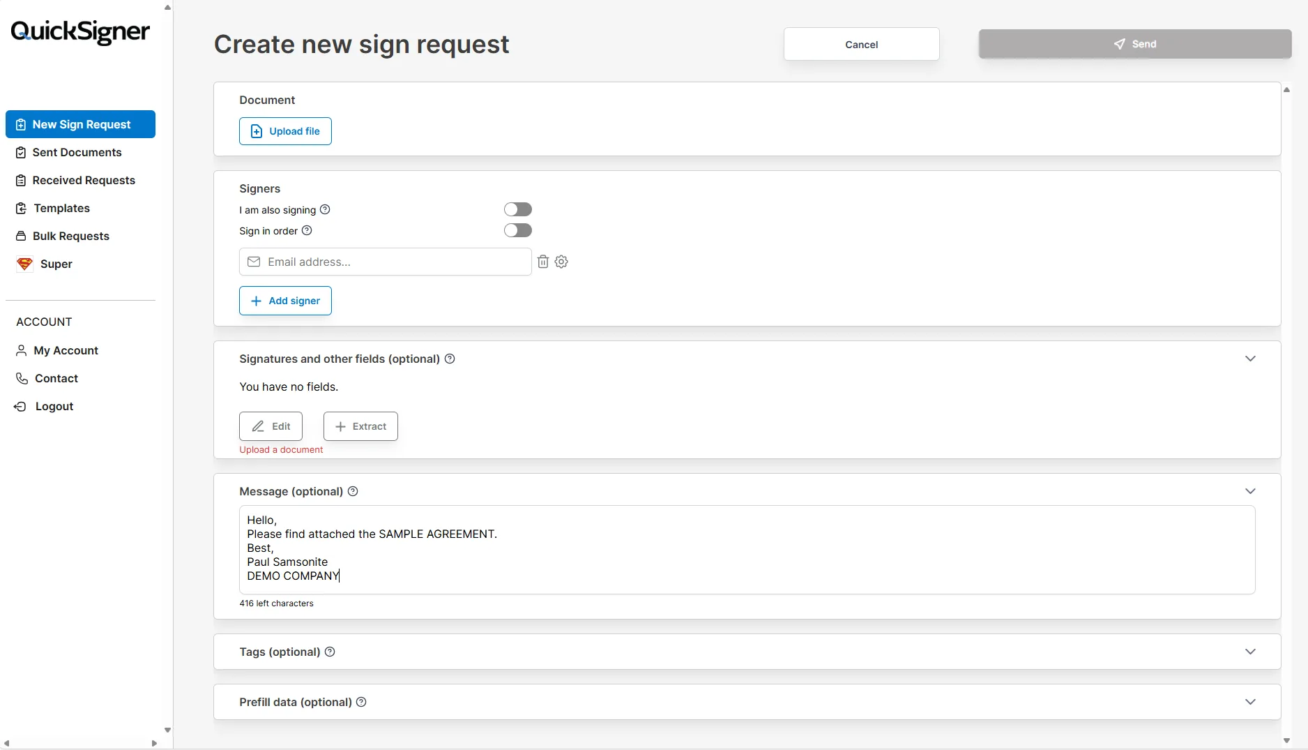 QuickSigner.com — Screenshots 2