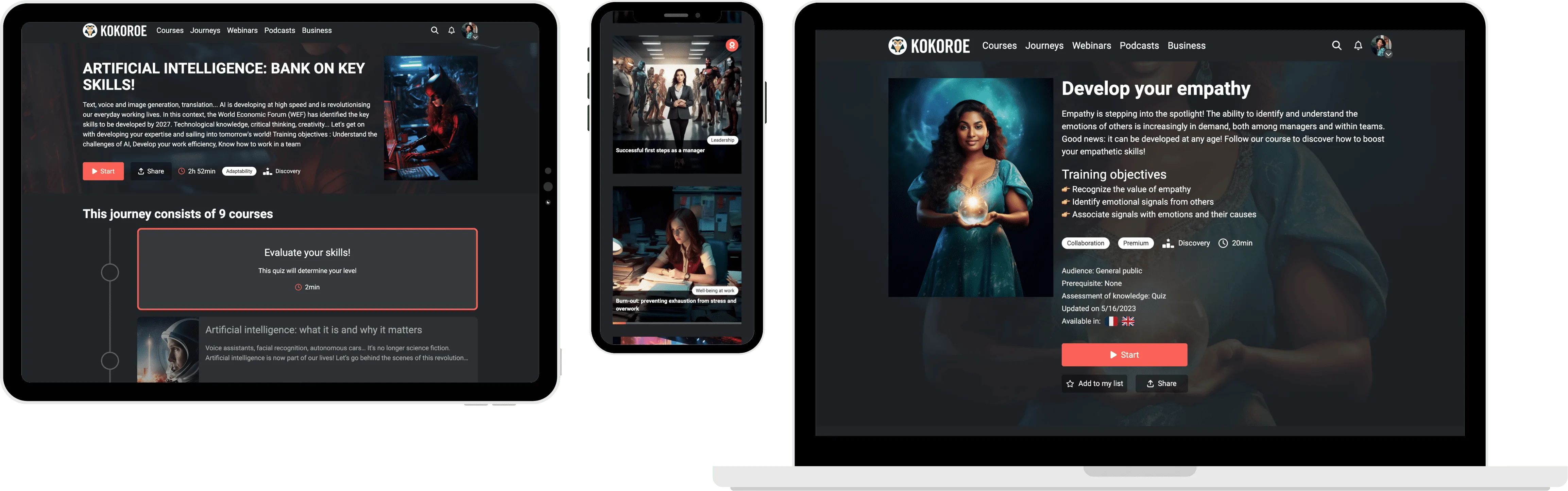 Kokoroe — La plateforme de formation en ligne qui captive et engage