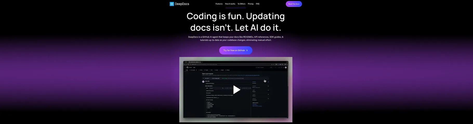 DeepDocs — AI that updates docs when you ship code