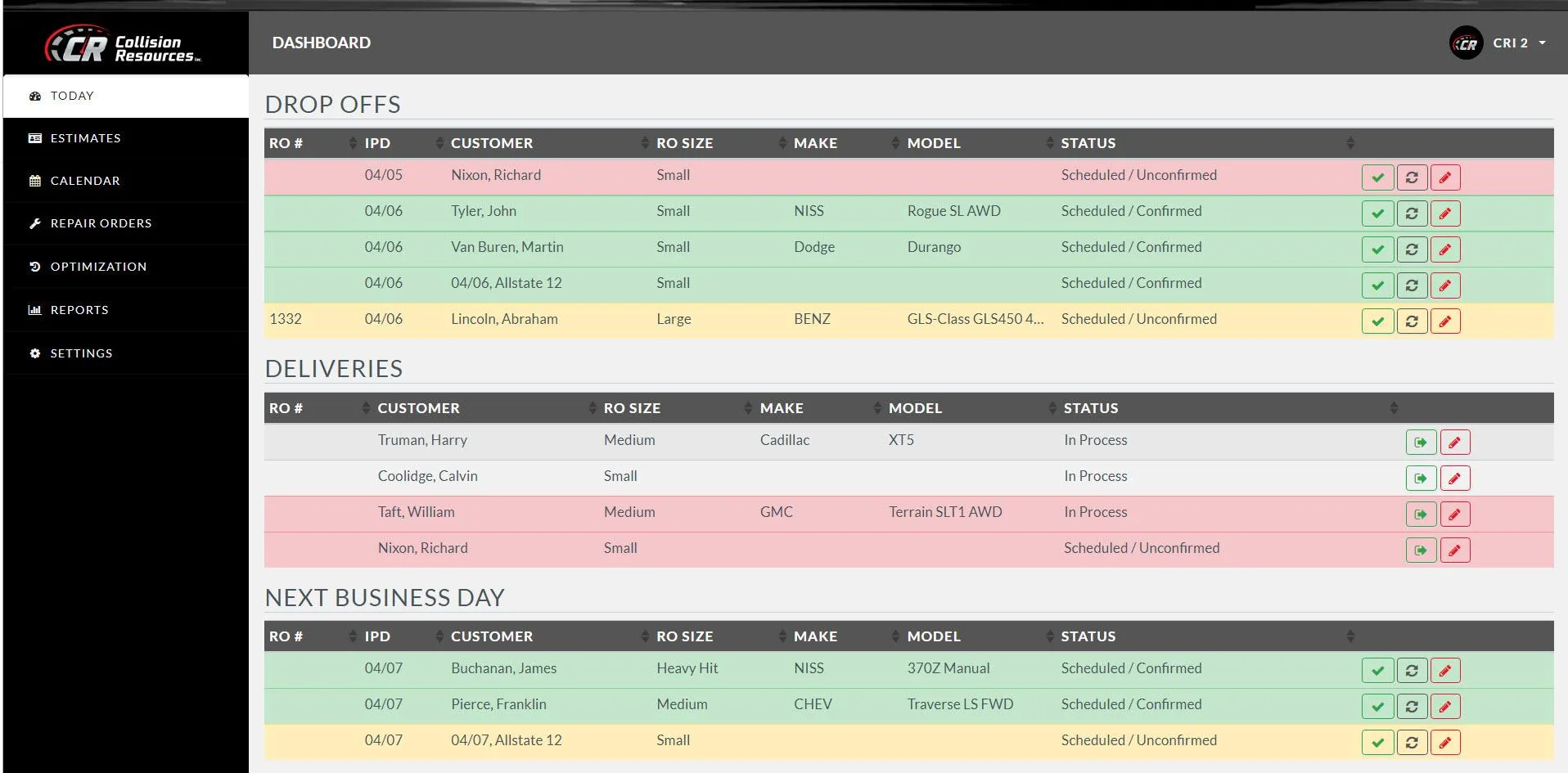 CR Auto Scheduler® –Production — Screenshots 2