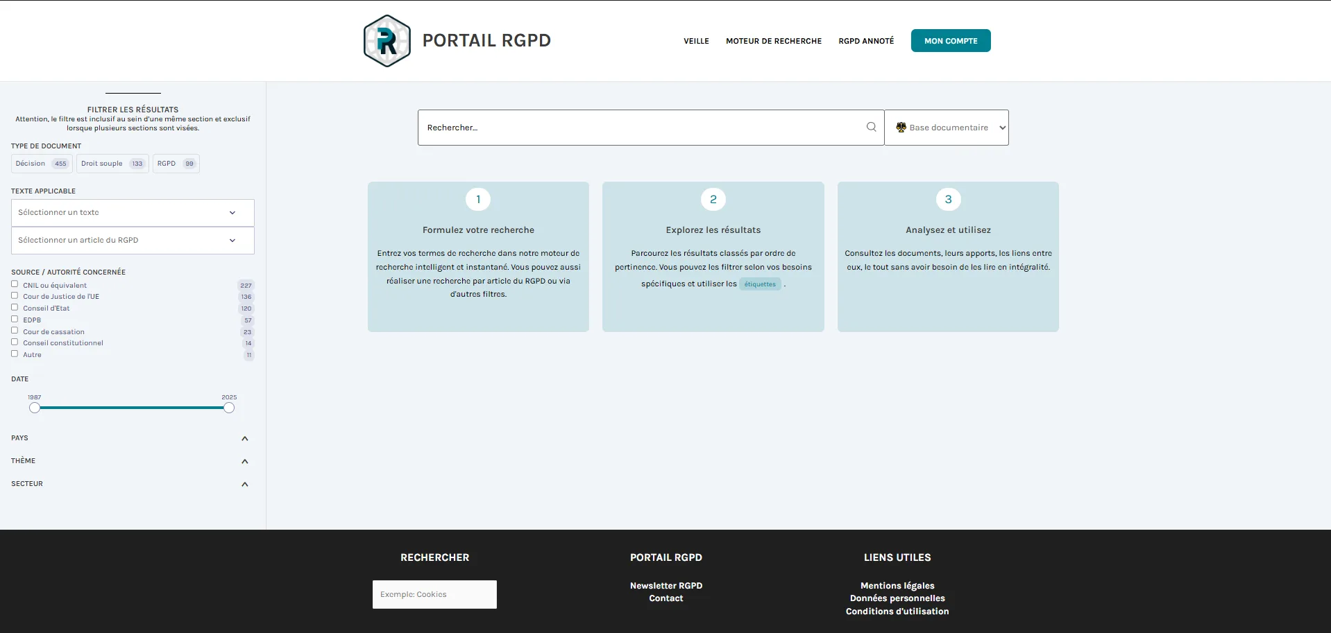 Portail RGPD — Captures d'écran 1