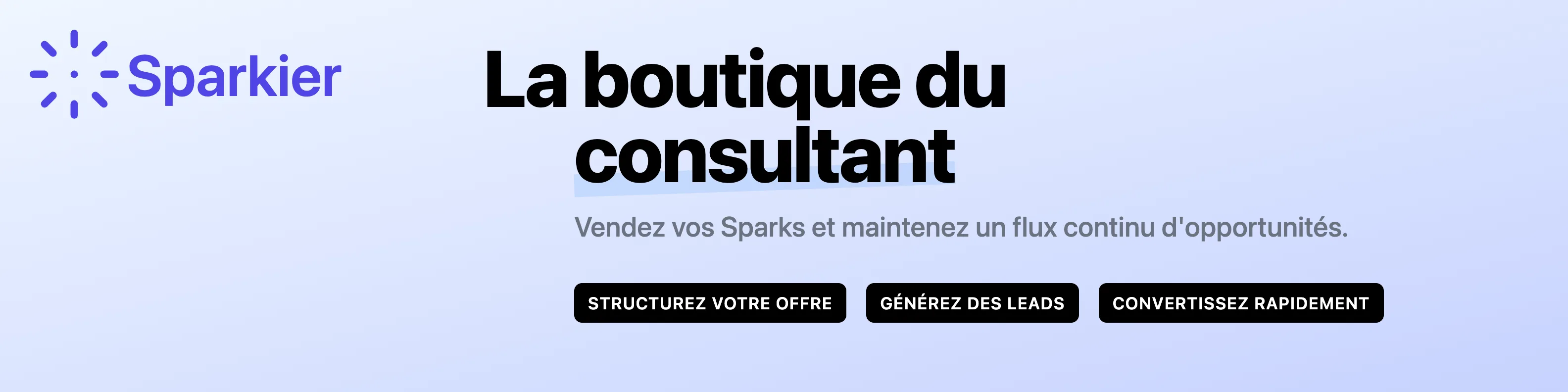 Sparkier — Plateforme tout-en-un pour monétiser le conseil