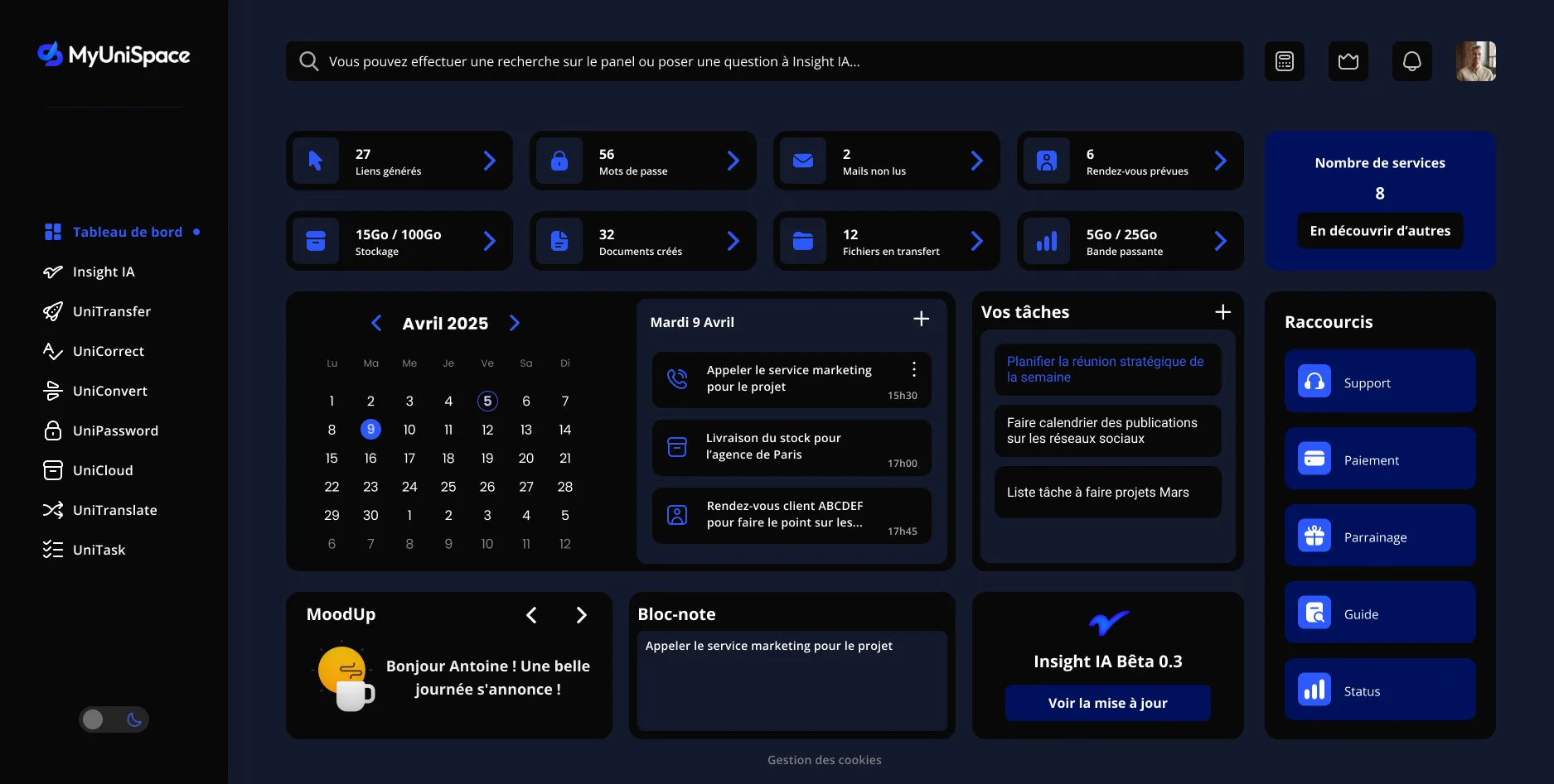 MyUniSpace — Captures d'écran 1