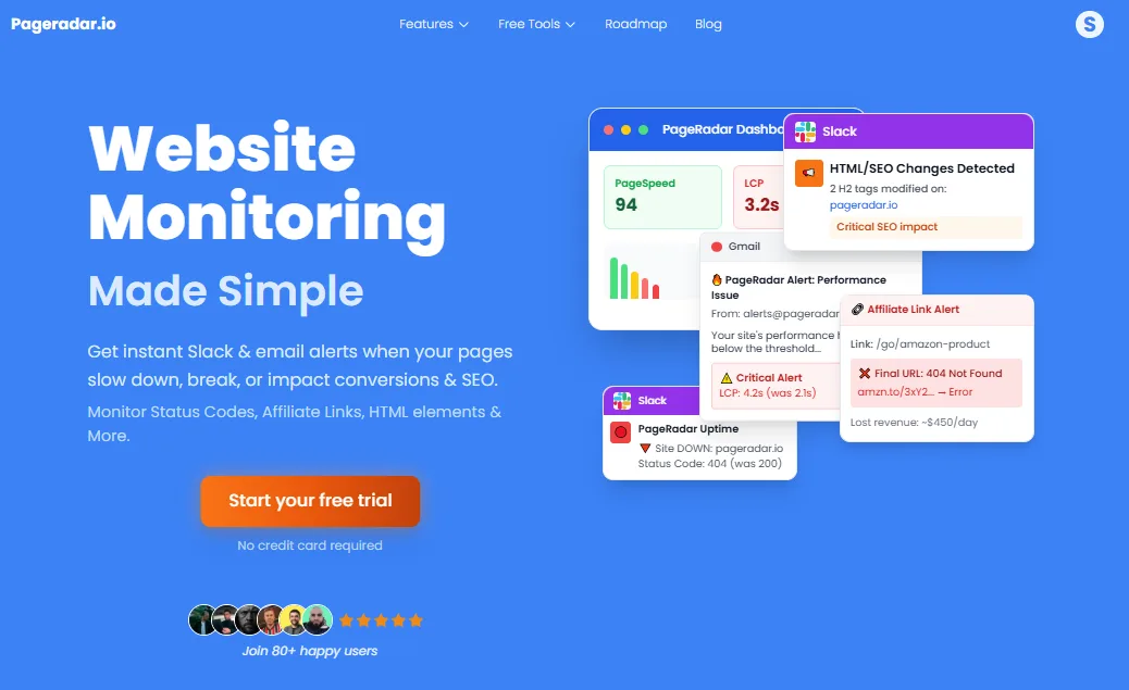 Pageradar.io — Pageradar, monitorez votre site, protégez vos revenus