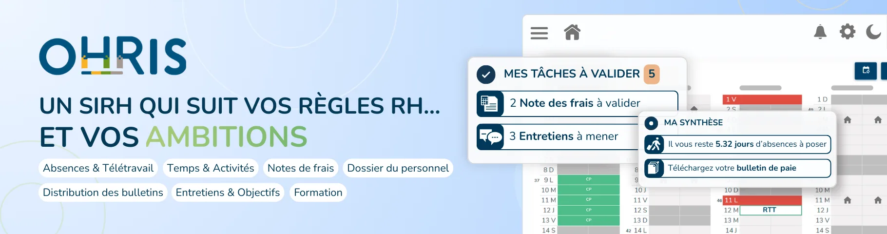 oHRis — Des logiciels RH robustes et faciles à prendre en main