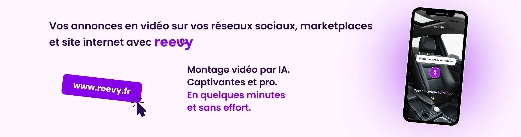 Reevy — Le montage vidéo professionnel, automatisé par l'IA.