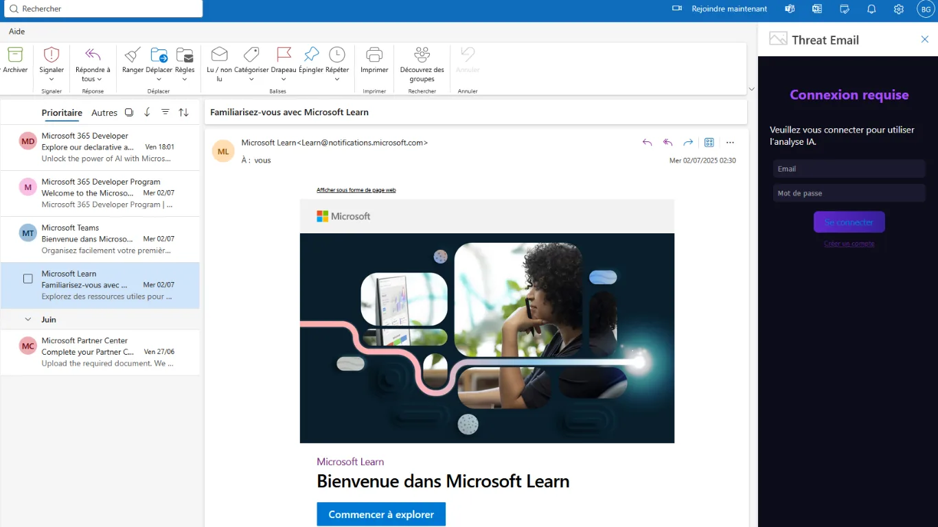 Threat Email — Captures d'écran 1