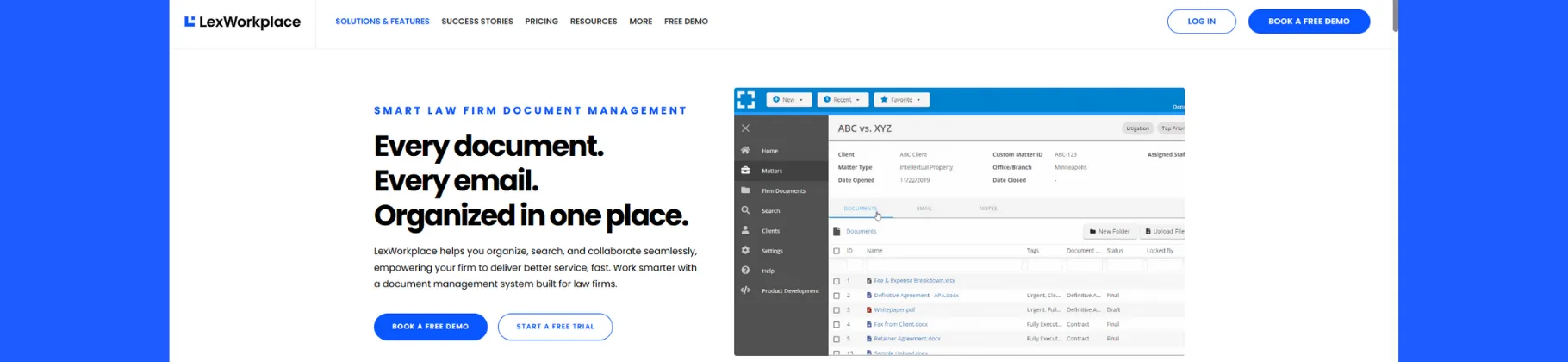 LexWorkplace — Cloud-Based Legal Document & Email Management