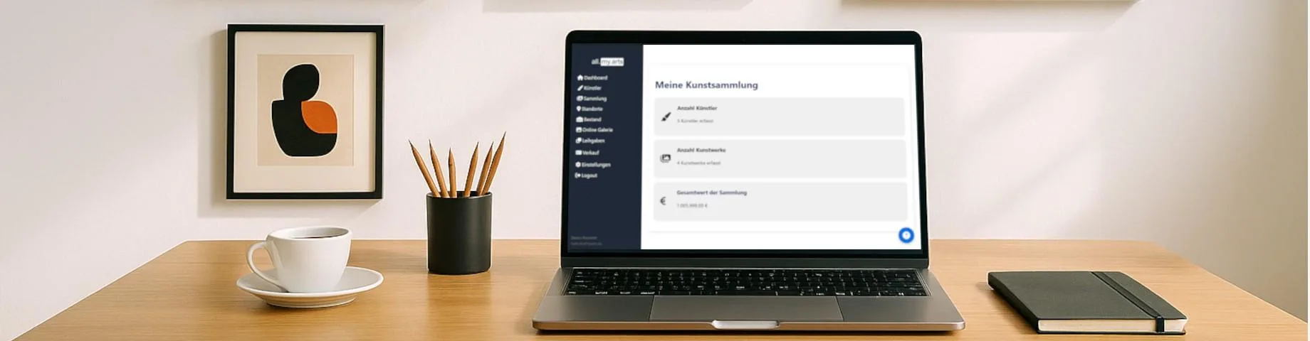 all.my.arts — Kunst einfach verwalten, präsentieren und verkaufen